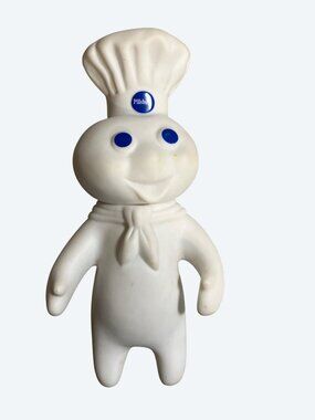 Pillsbury Doughboy Rubber Figure TPC Collectible 6-Inch White & Blue Mascot 1971
